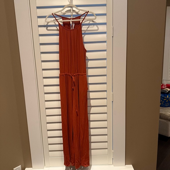 All in Favor Terracotta Jumpsuit - Picture 2 of 3